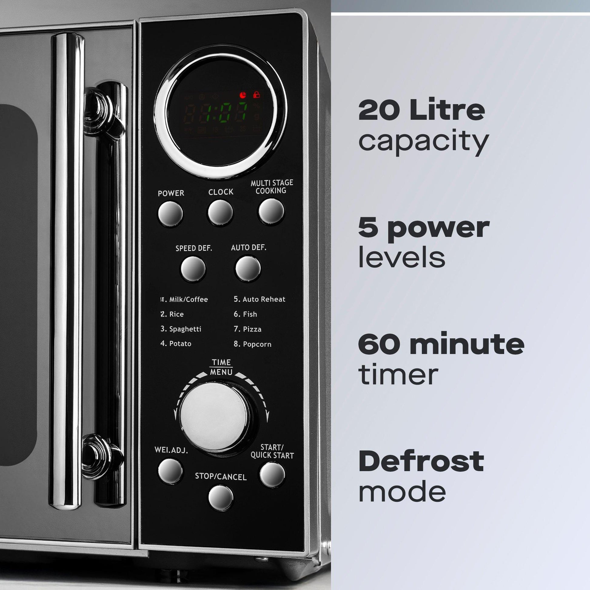 20L Mirrored Microwave