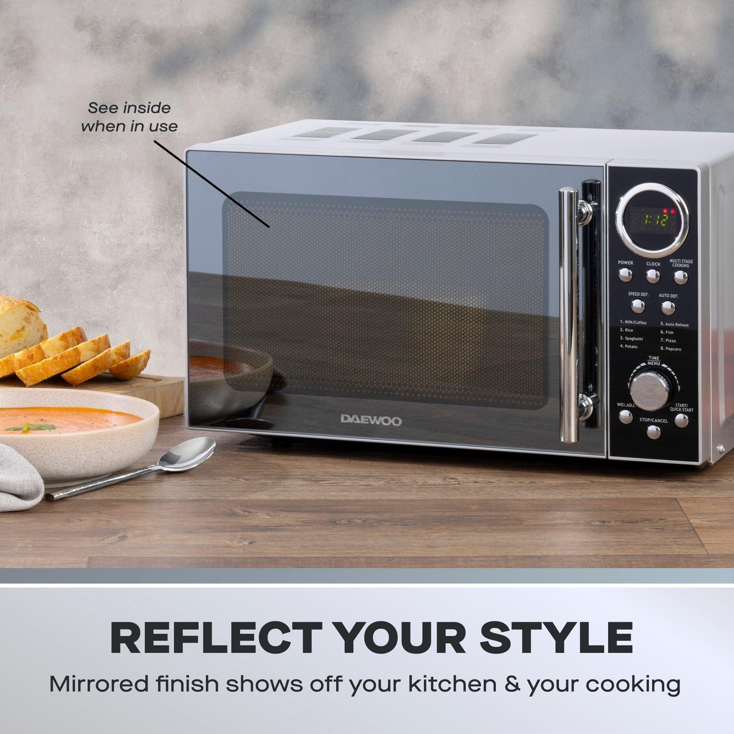 20L Mirrored Microwave