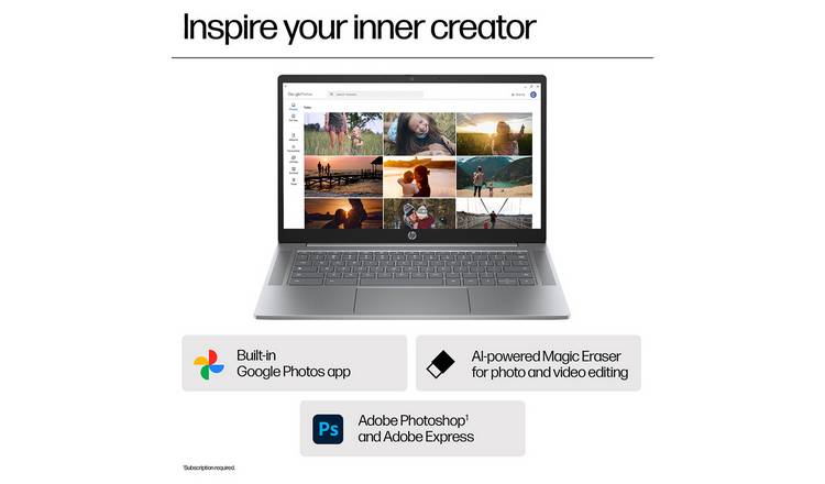 HP 14a-nf0000na 14in i3 8GB 256GB Chromebook Plus - Grey