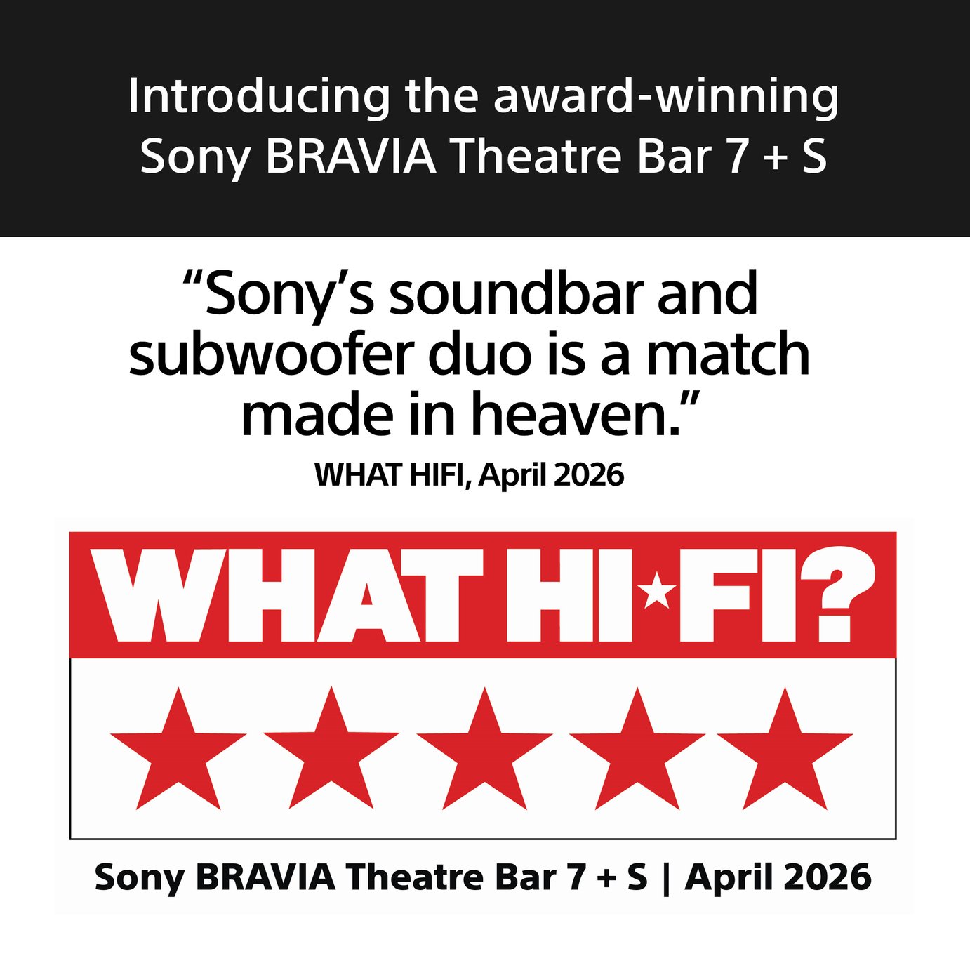 Sony Bravia Theatre Bar 7Ch Soundbar with Subwoofer
