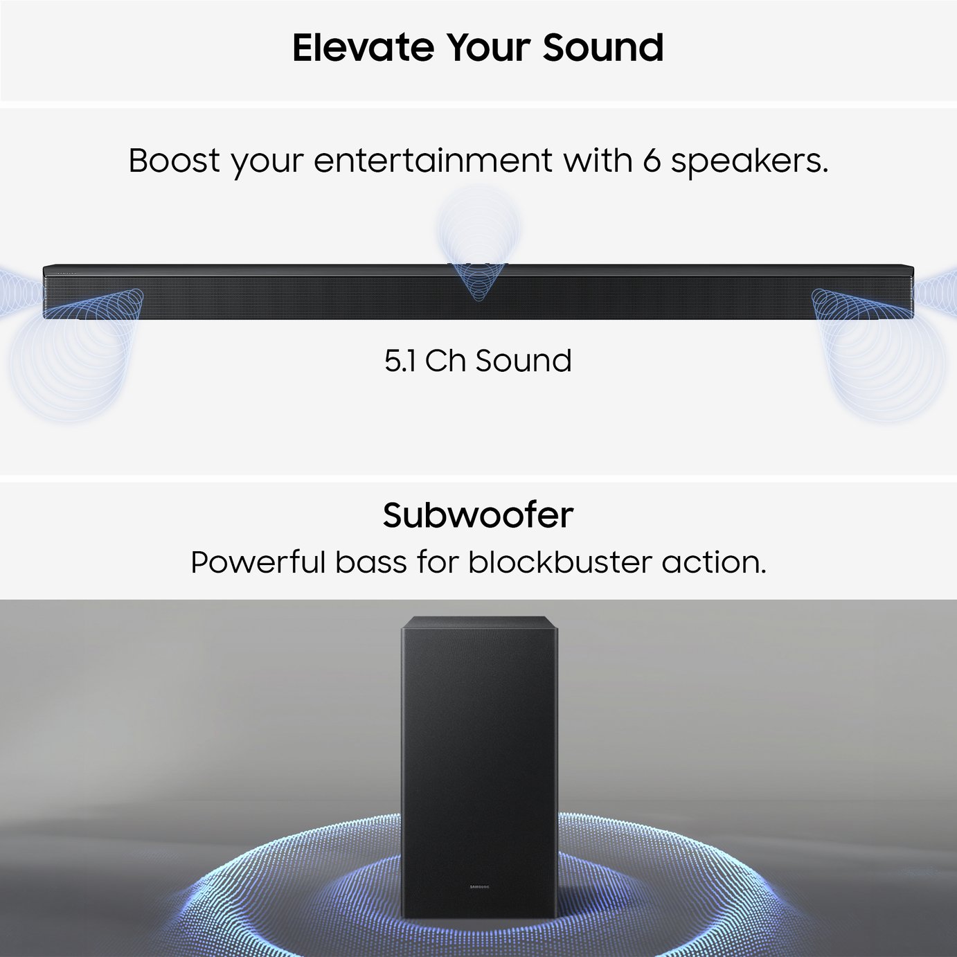 Samsung B750F 5.10Ch Soundbar with Wireless Subwoofer