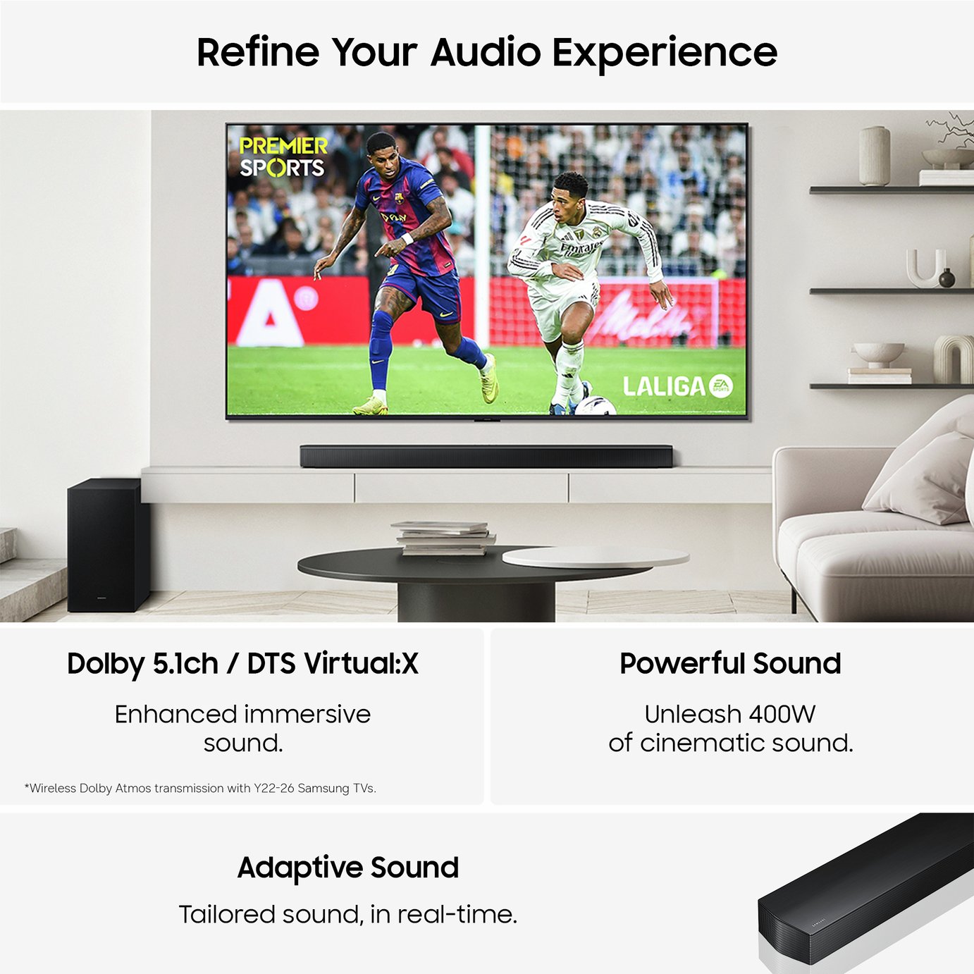Samsung B750F 5.10Ch Soundbar with Wireless Subwoofer