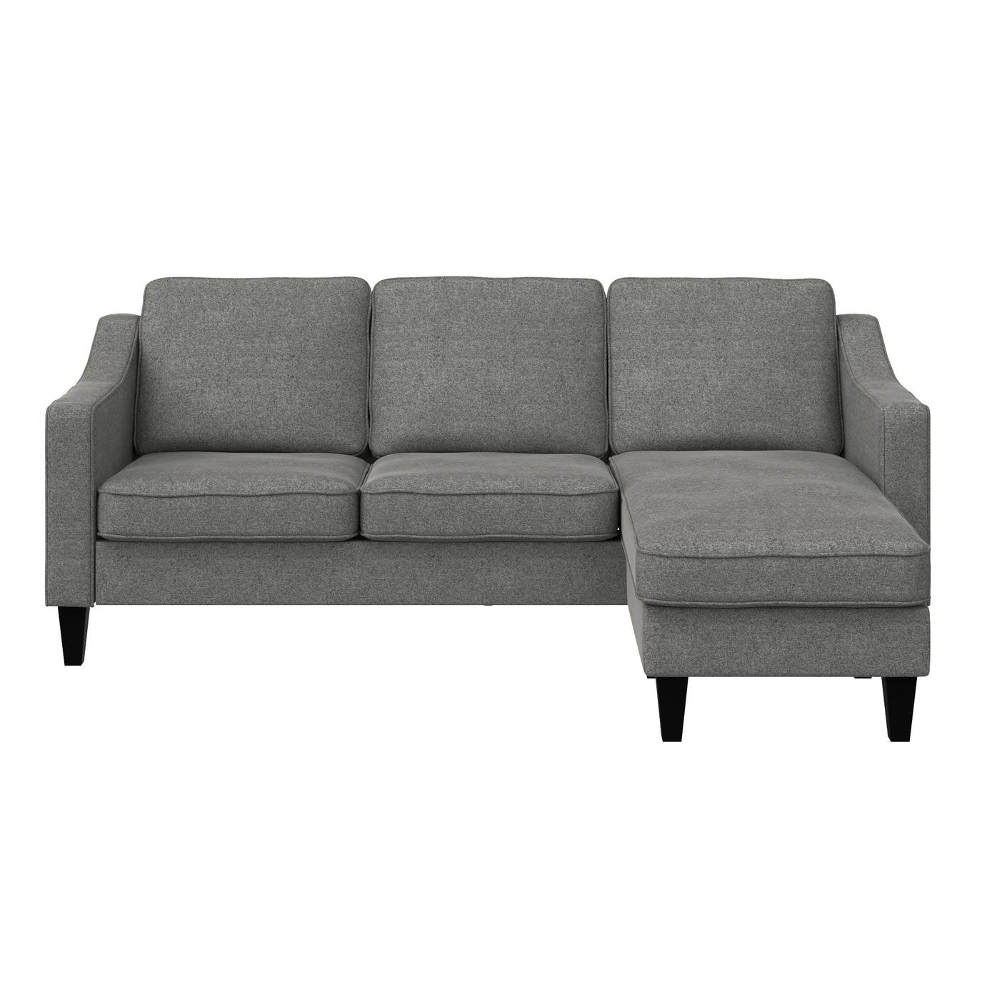 Dorel Brighton Fabric Right Hand Corner Chaise Sofa - Grey