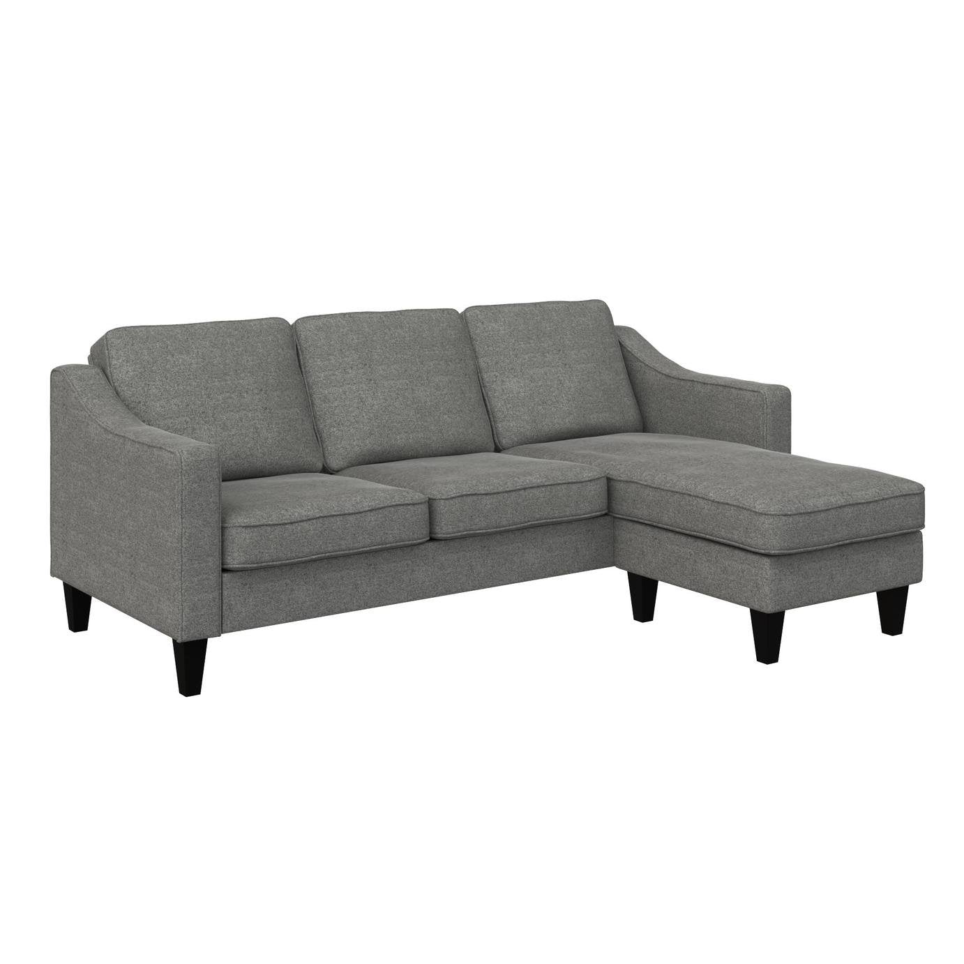 Dorel Brighton Fabric Right Hand Corner Chaise Sofa - Grey