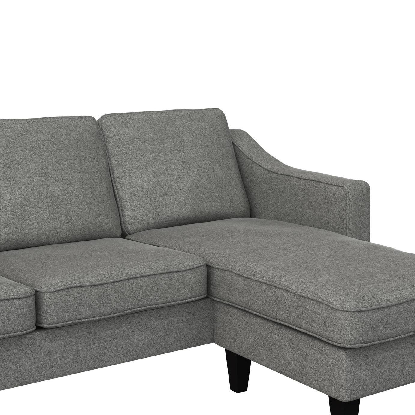 Dorel Brighton Fabric Right Hand Corner Chaise Sofa - Grey