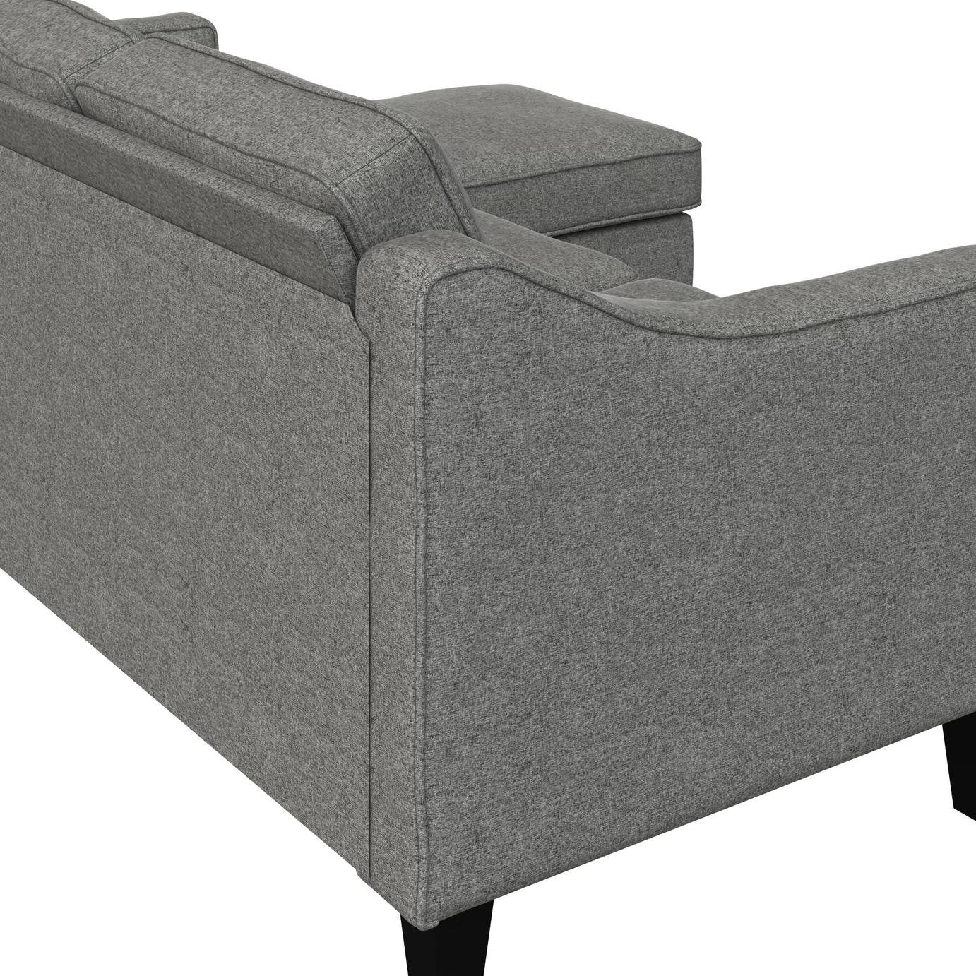 Dorel Brighton Fabric Right Hand Corner Chaise Sofa - Grey