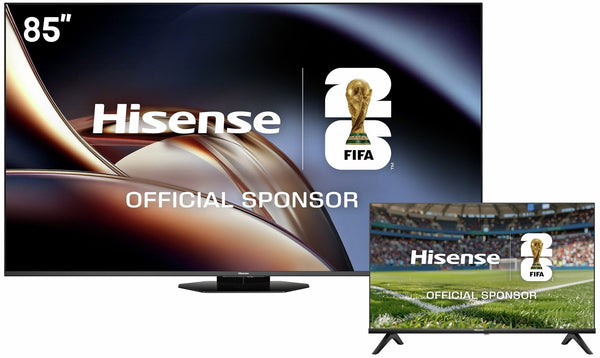 Hisense 85in 85U8QTUK Smart 4K UHD HDR MiniLED & 32in 32E4QTUK Freely TV Bundle