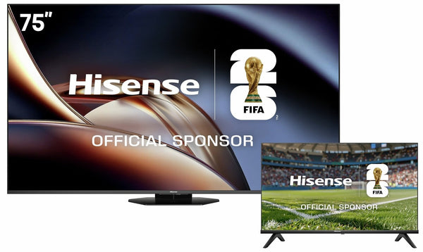 Hisense 75in 75U8QTUK Smart 4K UHD HDR MiniLED & 32in 32E4QTUK Freely TV Bundle