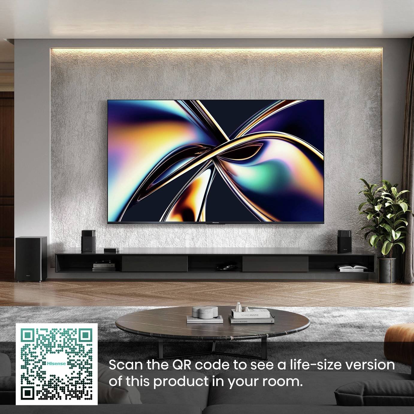 Hisense 75in 75U8QTUK Smart 4K UHD HDR MiniLED & 32in 32E4QTUK Freely TV Bundle