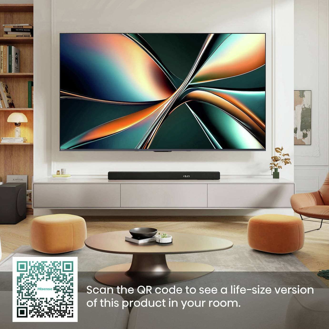Hisense 100in 100U7QTUK Smart 4K UHD HDR MiniLED & 32E4QTUK Freely TV Bundle