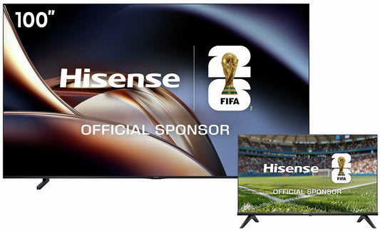 Hisense 100in 100U8QTUK Smart 4K UHD HDR MiniLED & 32E4QTUK Freely TV Bundle