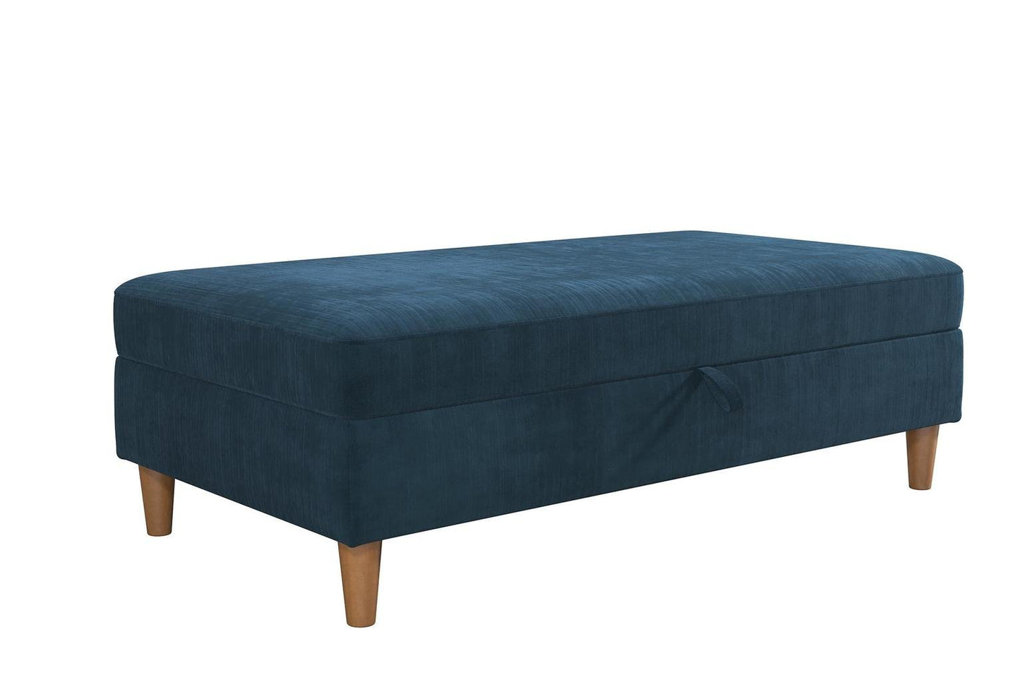 Dorel Hartford Chenille Storage Ottoman - Blue