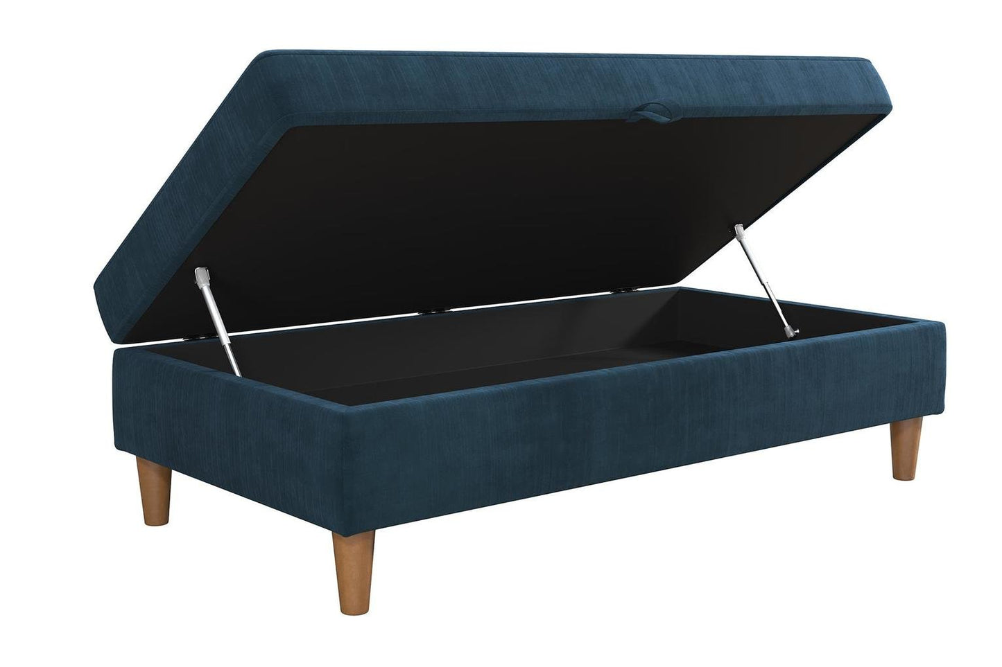 Dorel Hartford Chenille Storage Ottoman - Blue