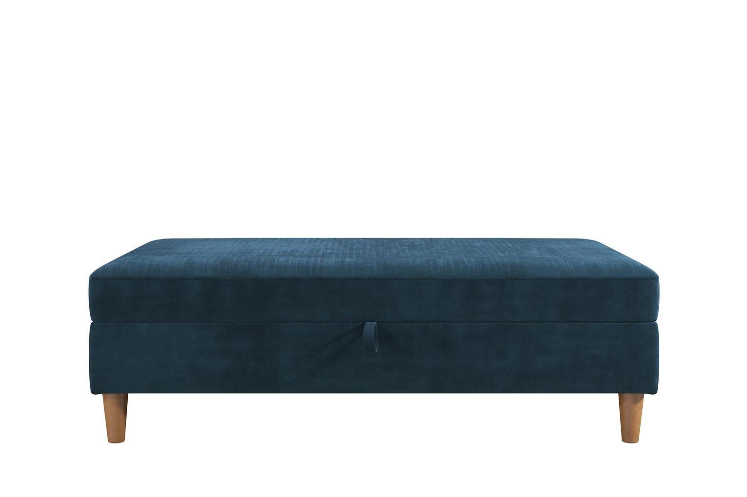 Dorel Hartford Chenille Storage Ottoman - Blue
