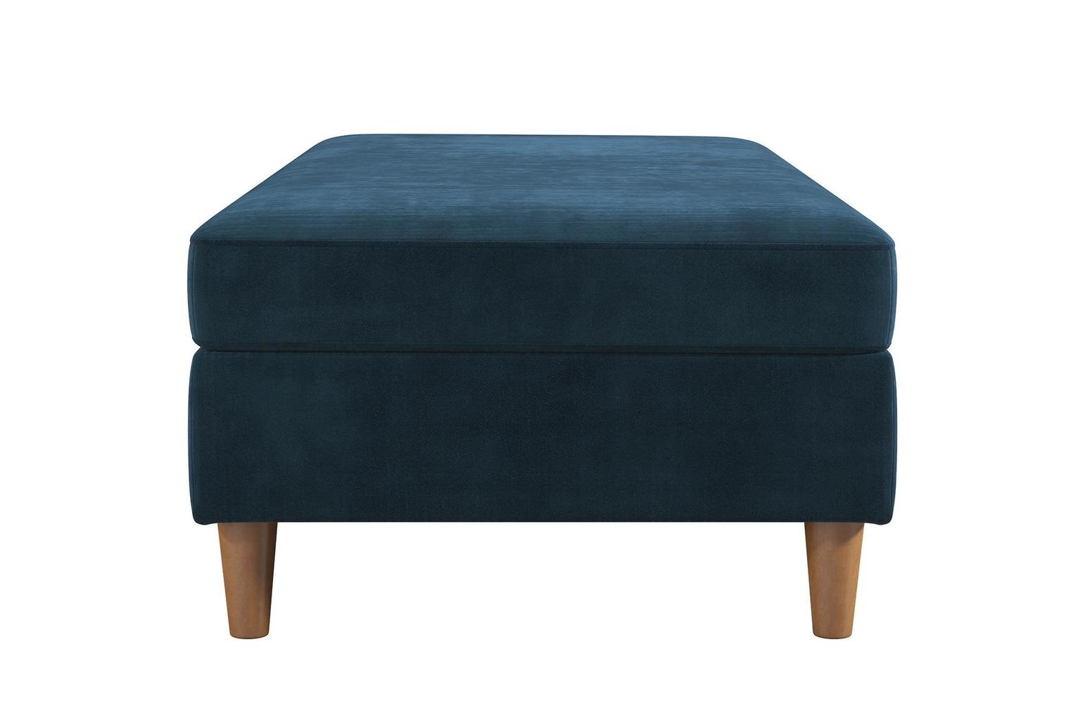 Dorel Hartford Chenille Storage Ottoman - Blue