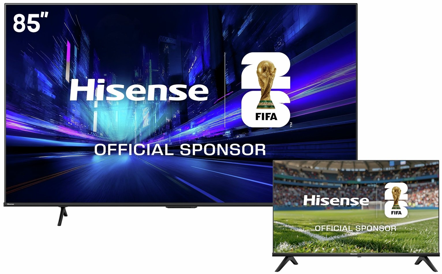Hisense 85in 85E78QTUKPRO Smart 4K UHD HDR QLED & 32in 32E4QTUK Freely TV Bundle