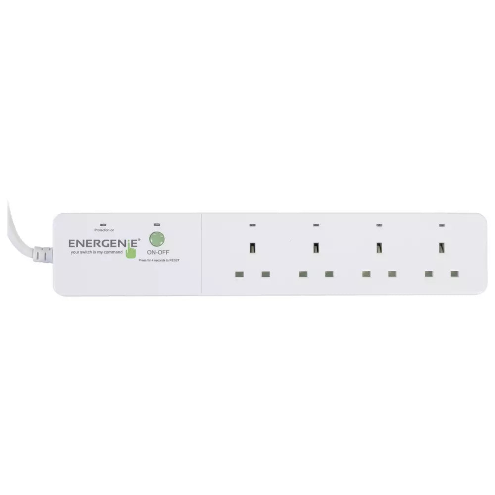 Energenie 4 Socket 1.8m Surge Protected Extension Lead