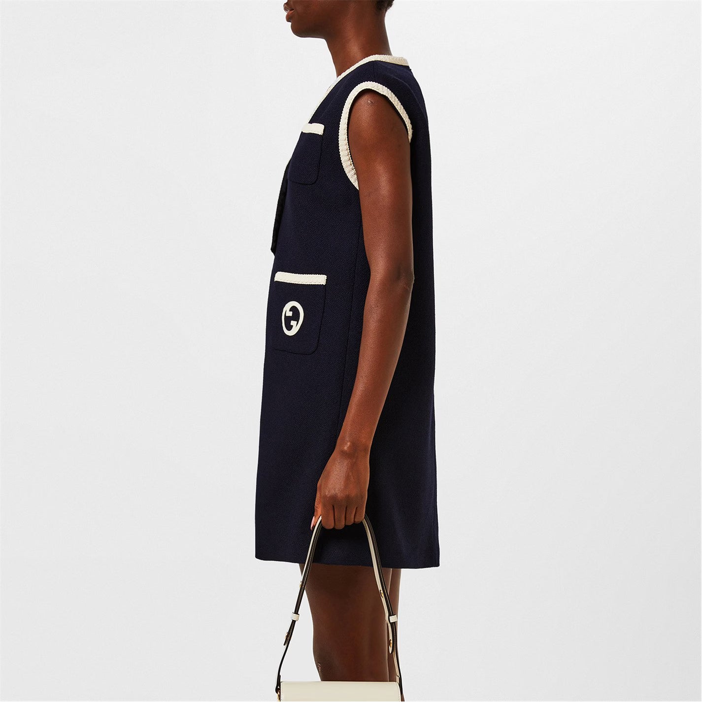 Women's Tweed Wool Retro Mini Dress