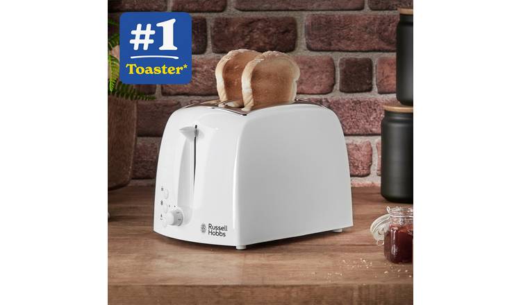 Russell Hobbs Textures 2 Slice White Plastic Toaster 21640