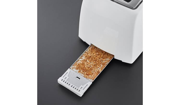 Russell Hobbs Textures 2 Slice White Plastic Toaster 21640