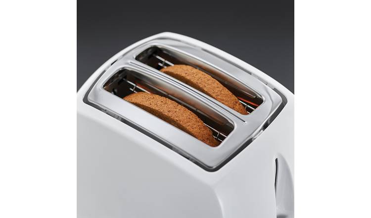 Russell Hobbs Textures 2 Slice White Plastic Toaster 21640