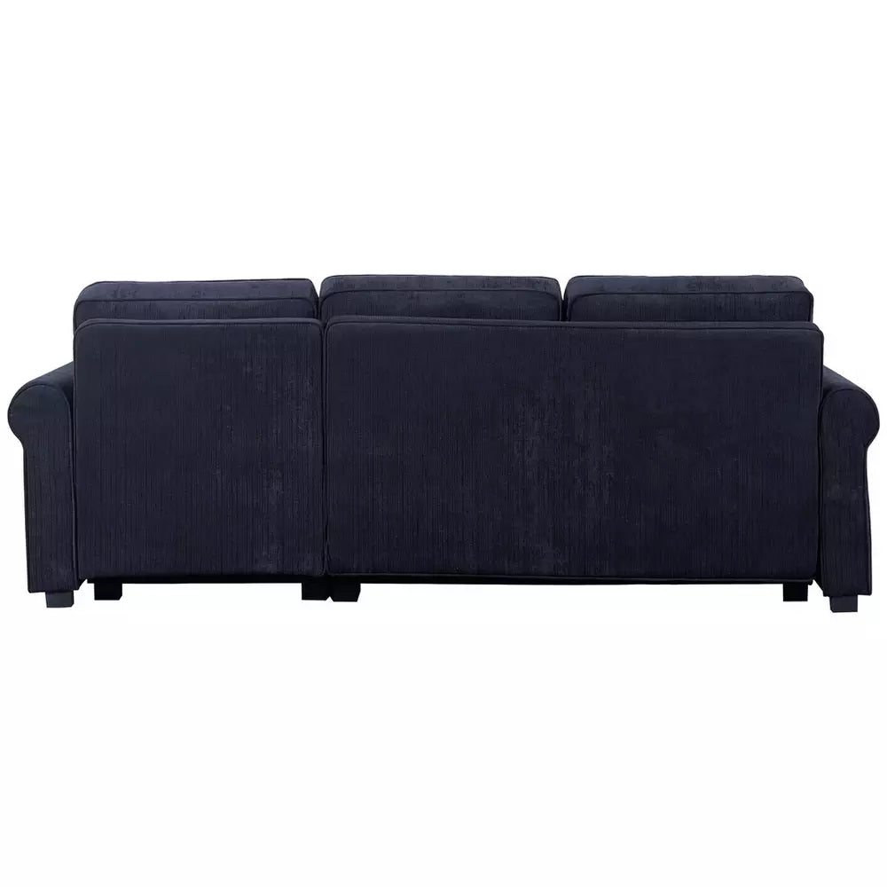 Argos Home Addie Velvet Reversible Storage Sofa Bed-Charcoal