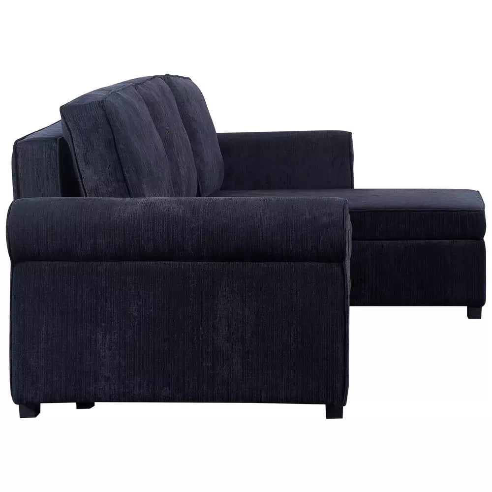 Argos Home Addie Velvet Reversible Storage Sofa Bed-Charcoal