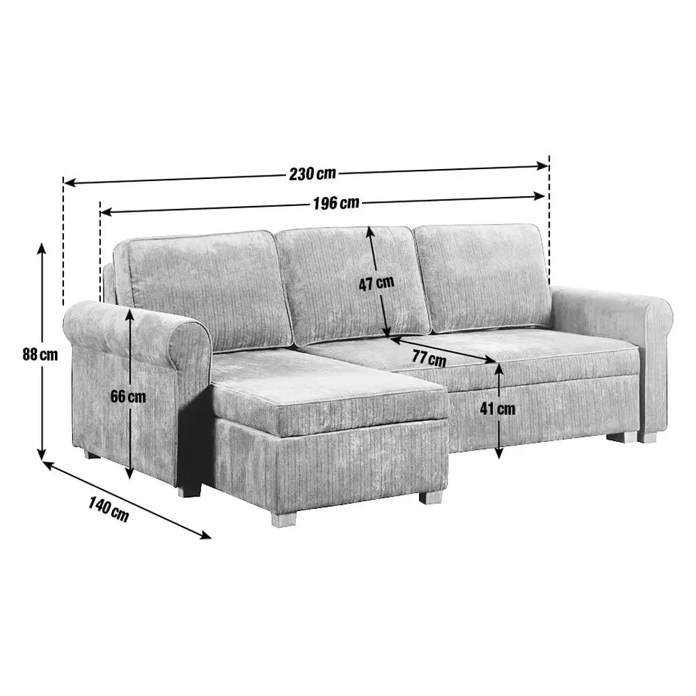 Argos Home Addie Velvet Reversible Storage Sofa Bed-Charcoal