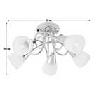 Argos Home Curico 5 Light Ceiling Light - Chrome & Glass