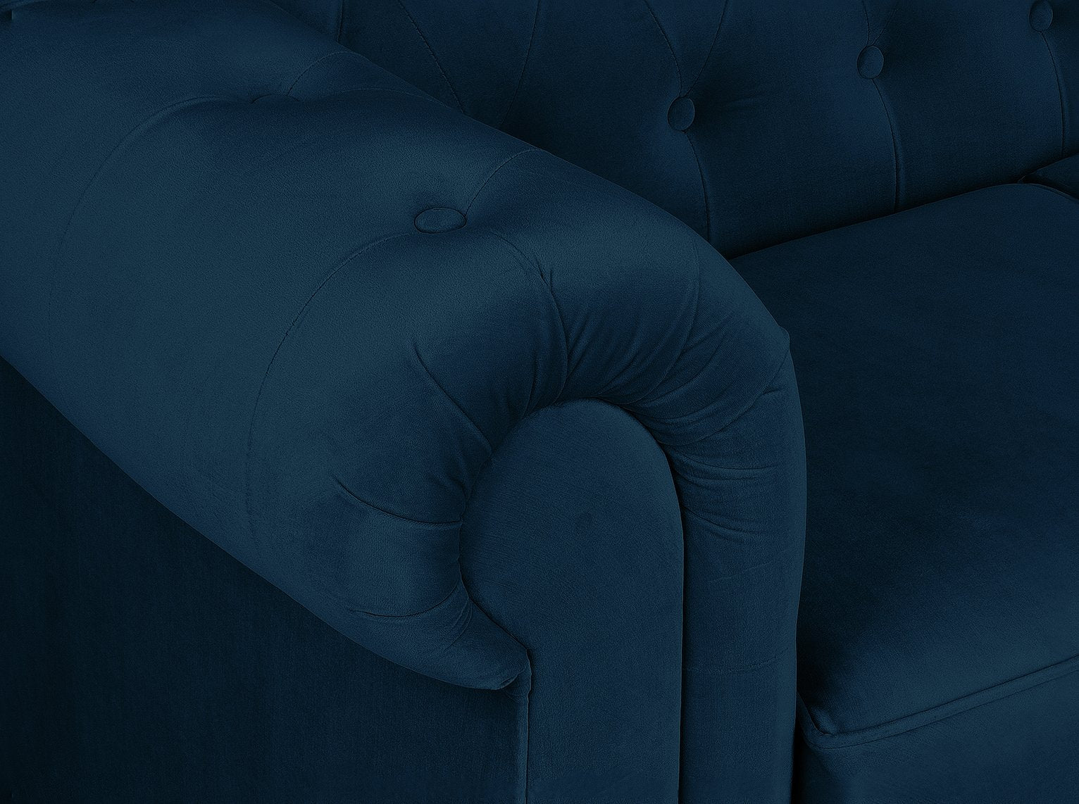 Habitat Chesterfield Velvet 2 Seater Sofa - Blue