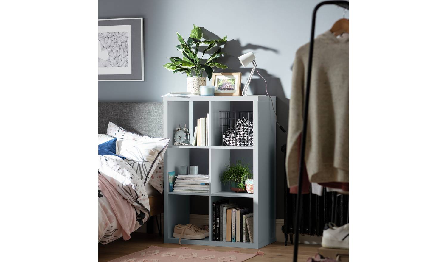 Habitat Squares Plus 6 Cube Storage Unit - Grey