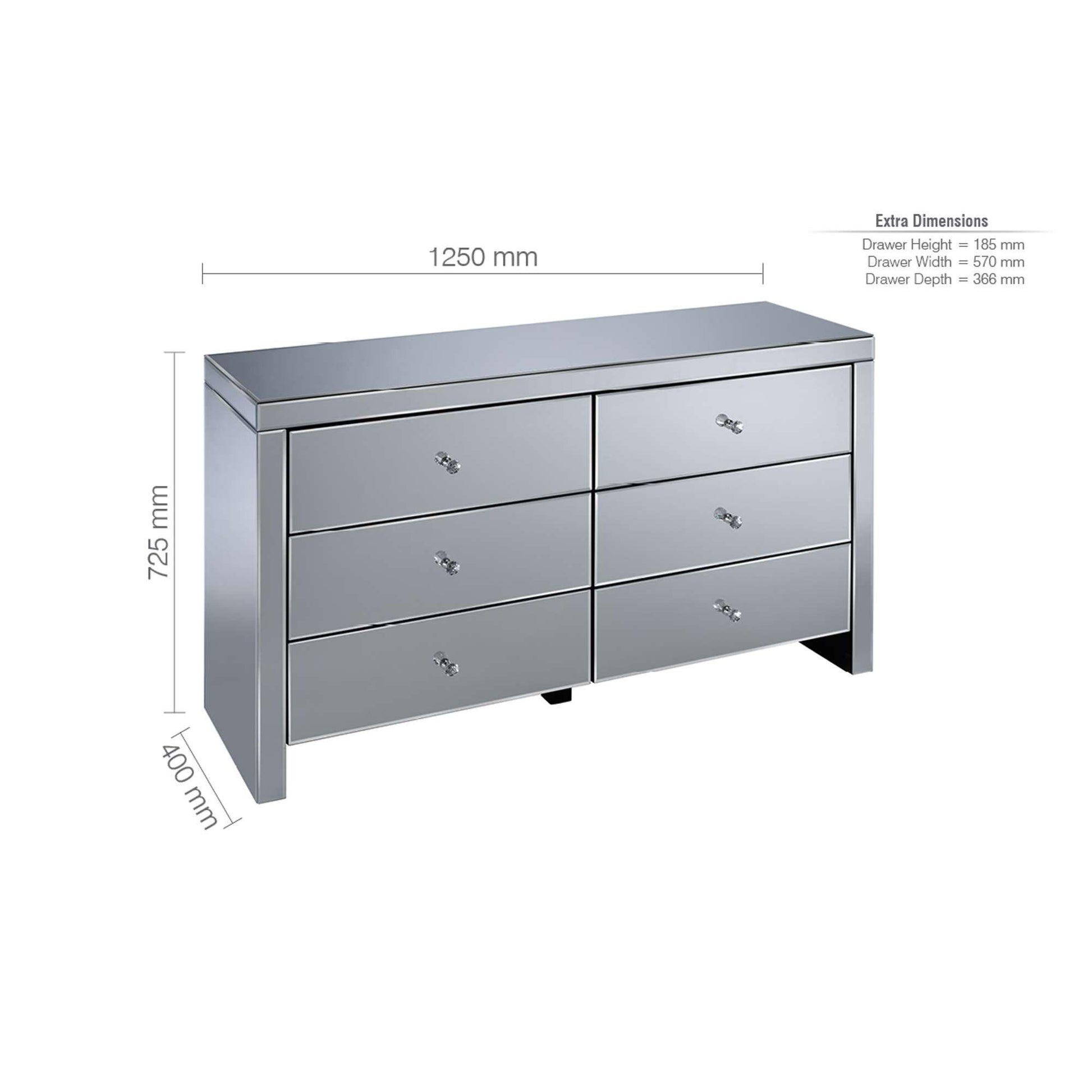 Birlea Seville 6 Drawer Chest