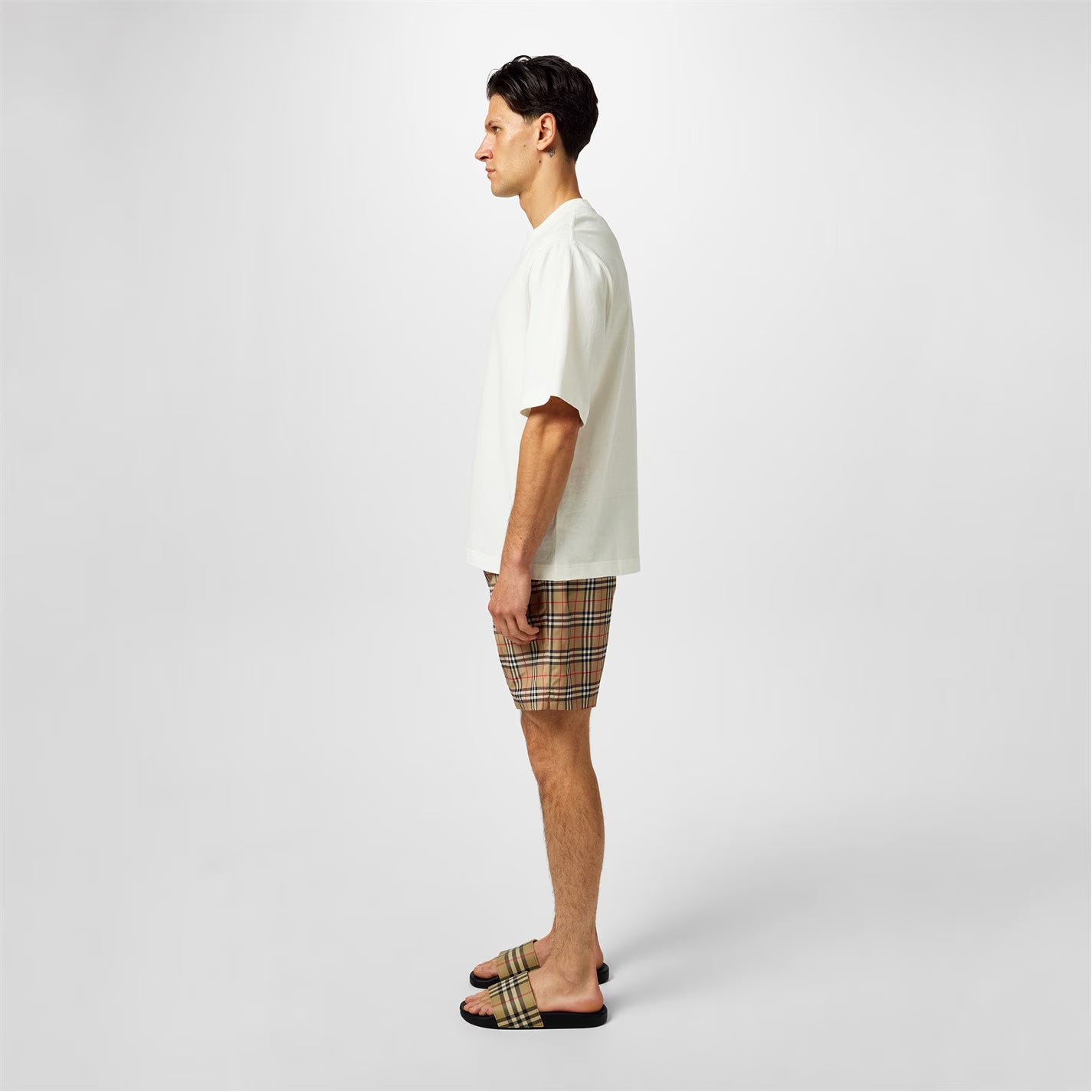 Men's Check Furley Logo Sliders