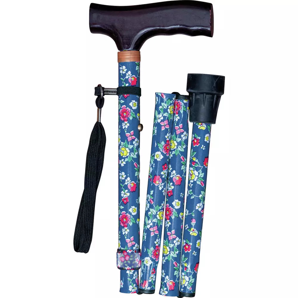 Aidapt Folding Walking Stick - Patterned