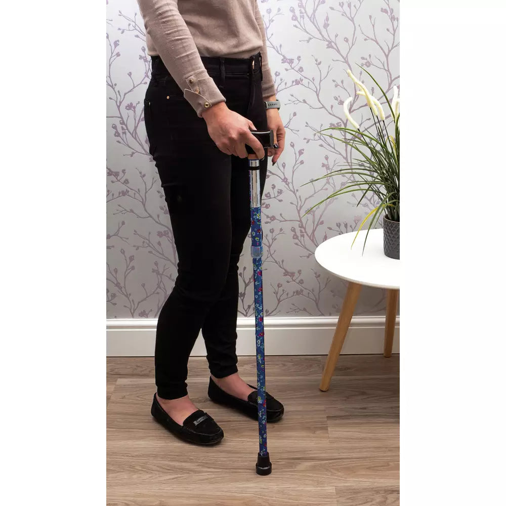 Aidapt Folding Walking Stick - Patterned