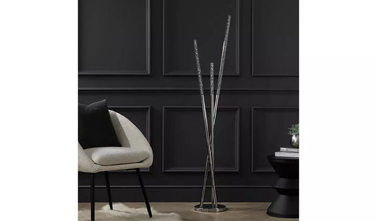 Argos Home Bubble 3 Light Floor Lamp - Chrome
