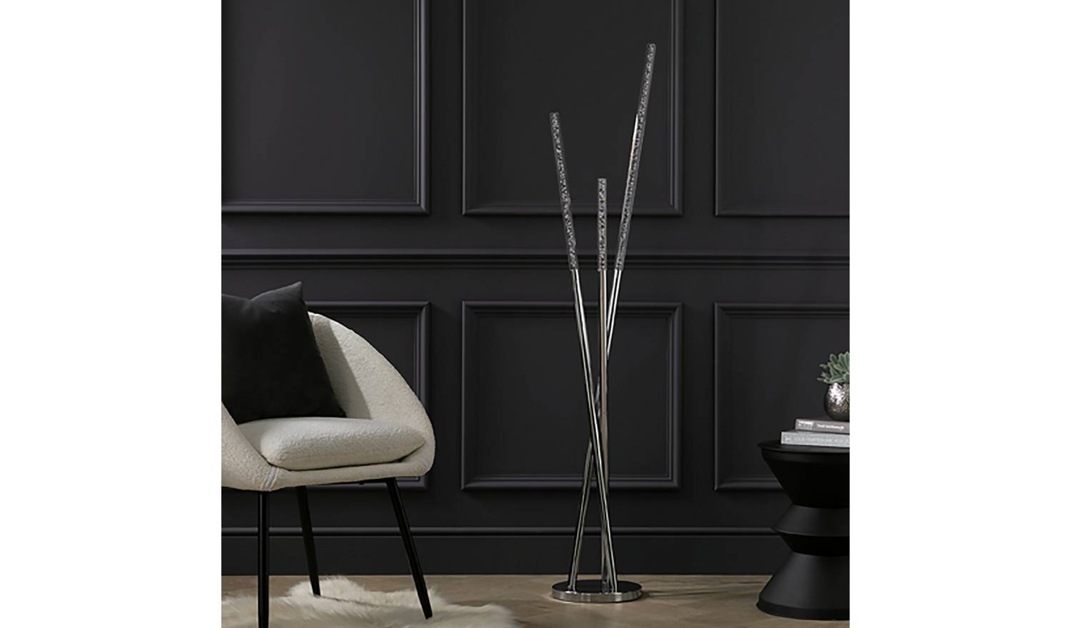 Argos Home Bubble 3 Light Floor Lamp - Chrome