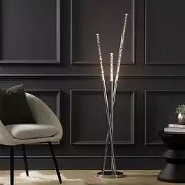 Argos Home Bubble 3 Light Floor Lamp - Chrome