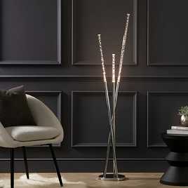 Argos Home Bubble 3 Light Floor Lamp - Chrome