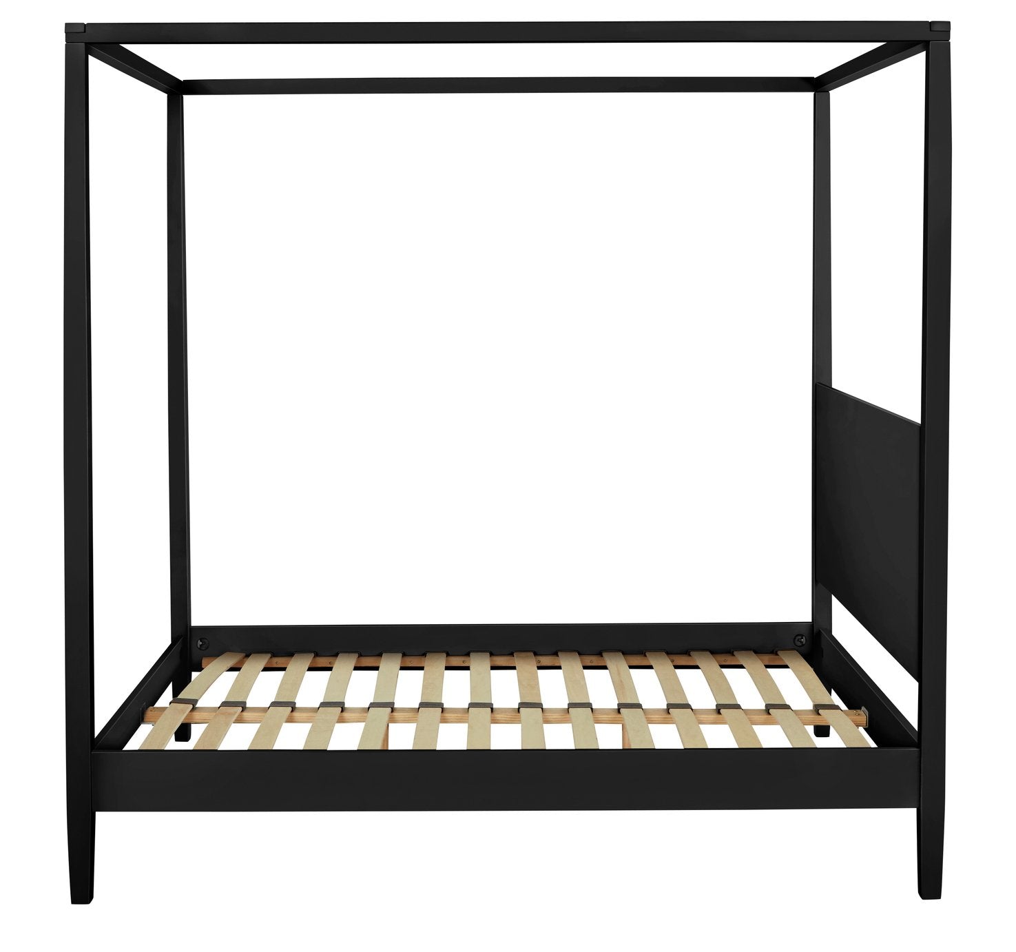 Habitat Blissford Four Poster Double Wooden Bed Frame -Black