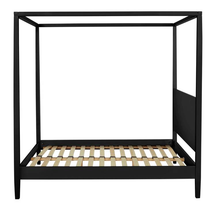Habitat Blissford Four Poster Double Wooden Bed Frame - Black