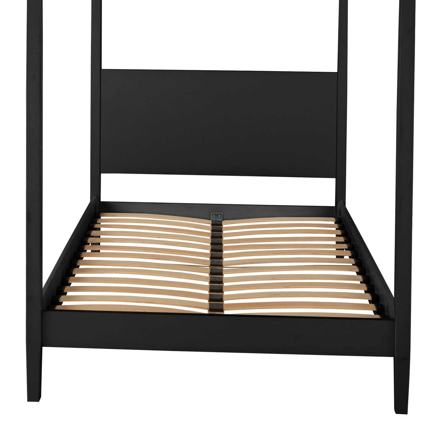 Habitat Blissford Four Poster Double Wooden Bed Frame -Black