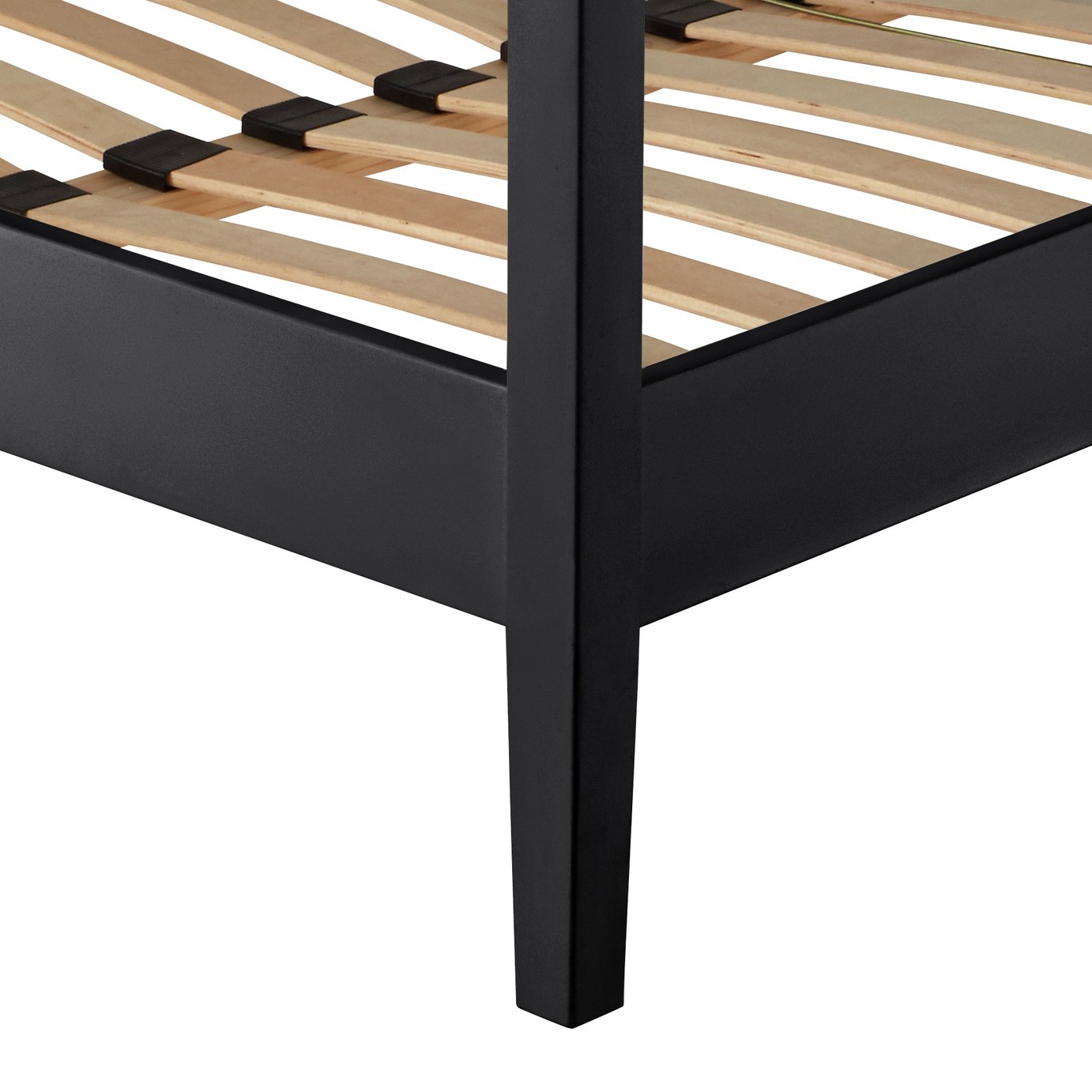 Habitat Blissford Four Poster Double Wooden Bed Frame -Black