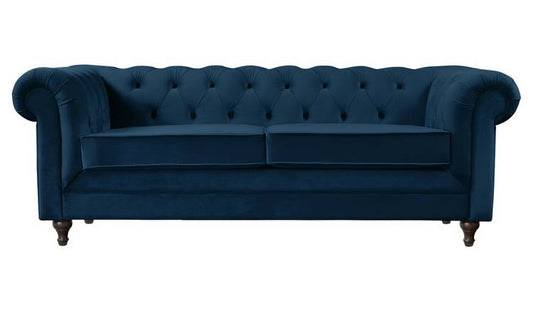 Habitat Chesterfield Velvet 3 Seater Sofa - Blue