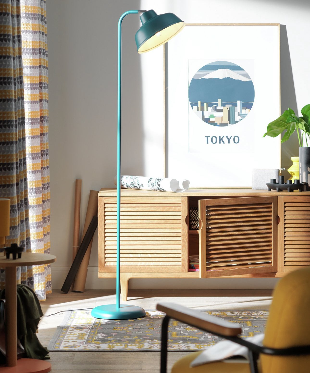 Habitat Benson Floor Lamp - Mustard