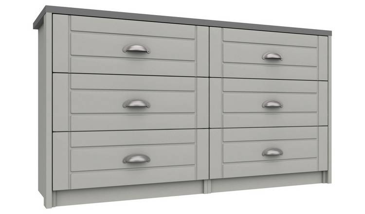 Kielder 6 Drawer Chest - Grey