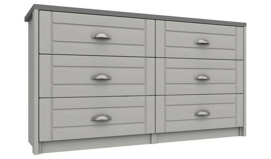 Kielder 6 Drawer Chest - Grey
