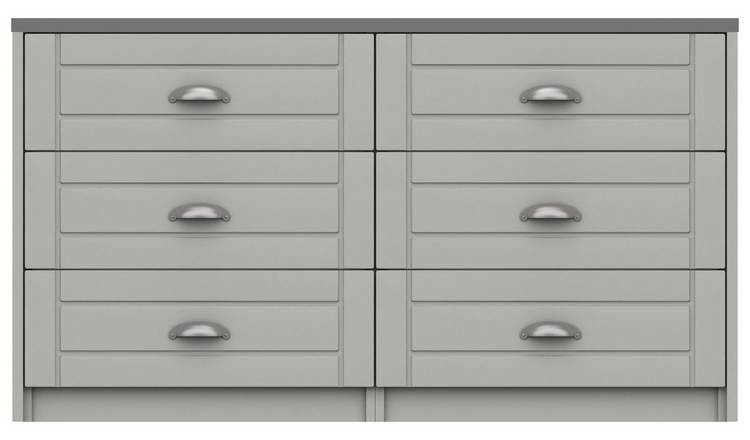 Kielder 6 Drawer Chest - Grey