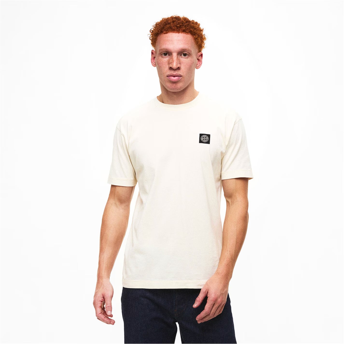 STONE ISLAND Men's Cotton Compass Logo Patch T-Shirt