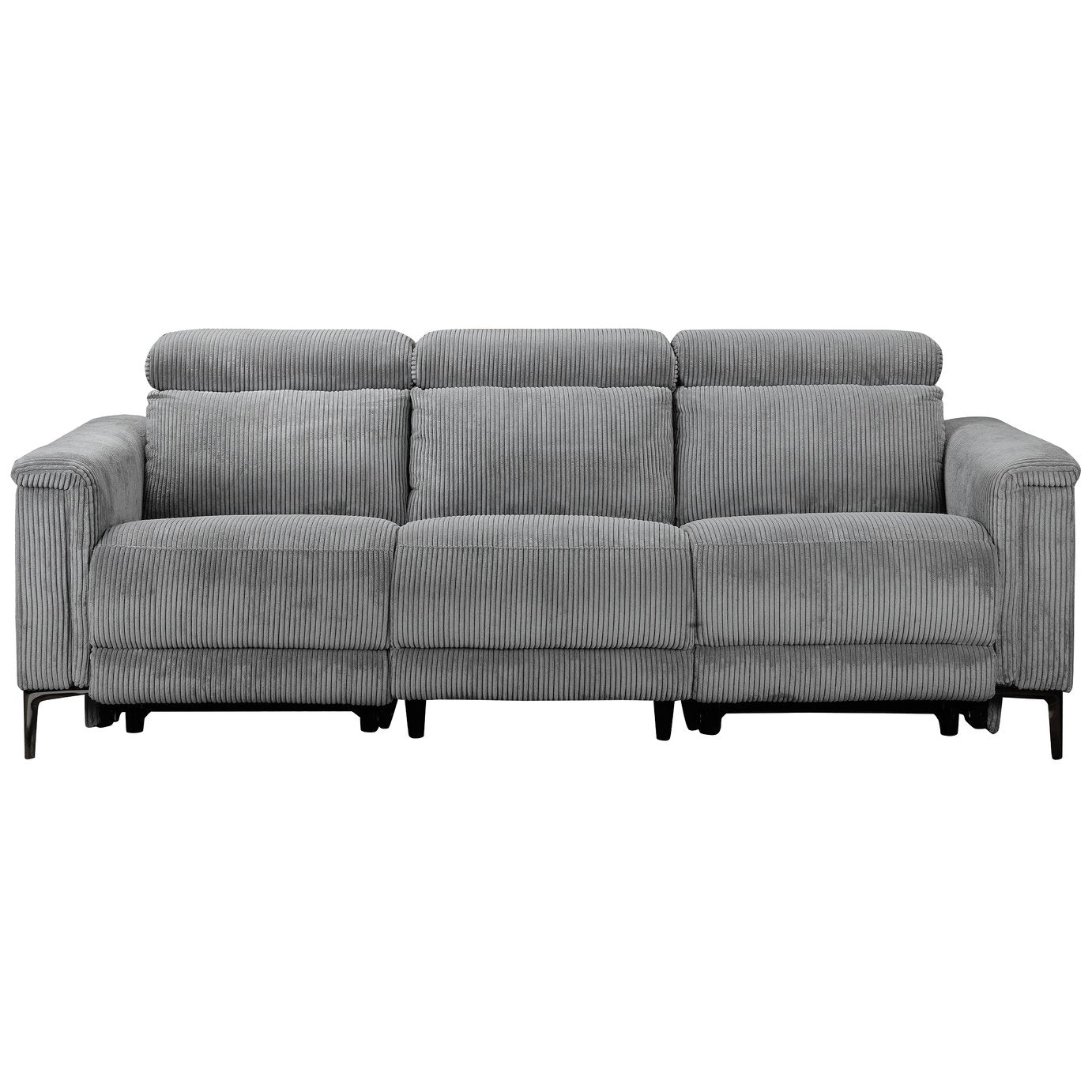 Dorel Lund Fabric 3 Seater Power Recliner Sofa - Grey